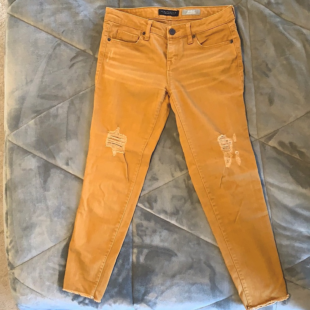 Mustard ankle jegging
